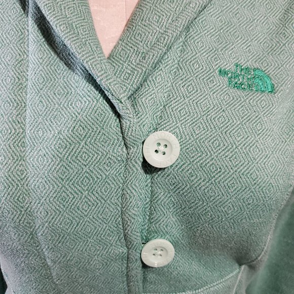 The North Face Crescent Shawl Teal Diamond Print Size Women's XS EUC - Picture 4 of 14